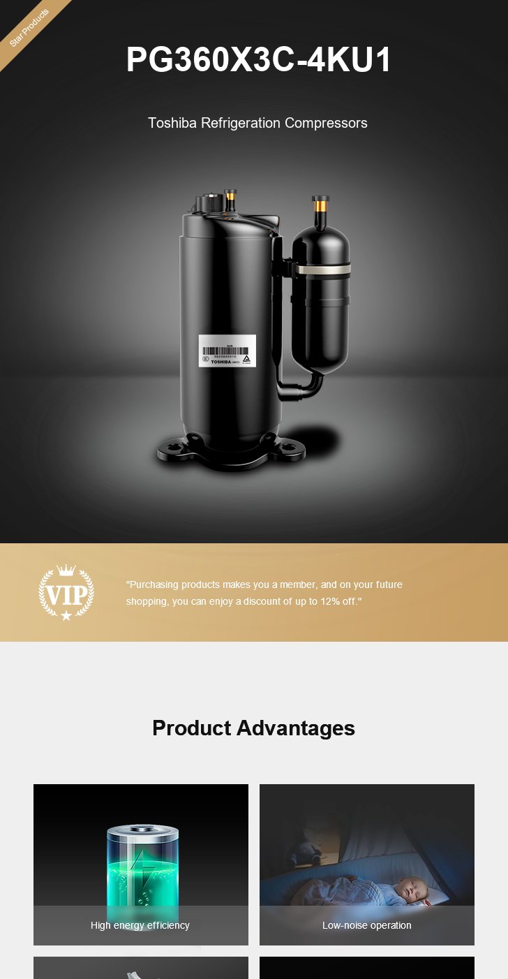 Toshiba Compressor PG360X3C-4KU1, technical parameters pdf, structure diagram